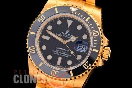 RLSF00601W KF 904L Steel/18K Thick Wrapped Gold Submariner 116618LN YG/YG Black SH 3135