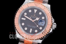 RYMENTR00602W KF 904L Steel/18K Wrapped Gold Yachtmaster 126621 SS/RG Dark Rhodium Grey SH 3135