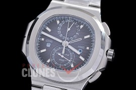 PP-5990-102S PPF Nautilus 5990 Travel Time Chronograph SS/SS Grey Asian Clone Calibre CH28-520 C