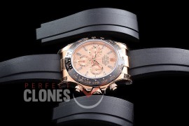 0 RLDF00509R JHF Daytona 116515LN RG/CER/RU Rose Gold Baguette Diamond A-7750