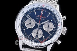 BLNV-B01-43-103 ANF/OXF Navitimer B01 Chronograph 43mm SS/ME Black Sticks A-7750 