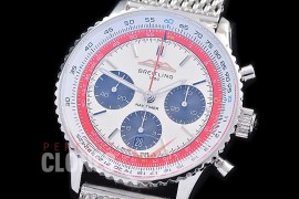 BLNV-B01-43-101 ANF/OXF Navitimer B01 Chronograph 43mm Boeing 747 SS/ME White Sticks A-7750 