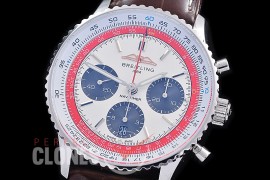 BLNV-B01-43-101L ANF/OXF Navitimer B01 Chronograph 43mm Boeing 747 SS/LE White Sticks A-7750 