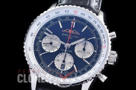 BLNV-B01-43-103L ANF/OXF Navitimer B01 Chronograph 43mm SS/LE Black Sticks A-7750 