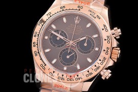 0 0 0 RLDFR-4130-846W QF V3 904L Steel Daytona 116505 RG/RG Brown Sticks 4130 Superclone - 72 Hours Power Reserve Movement / Extra Weighted 