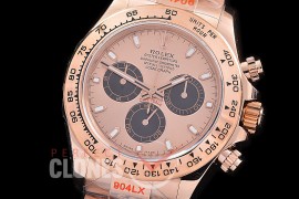 0 0 0 RLDFR-4130-845W QF V3 904L Steel Daytona 116505 RG/RG Rose Gold Sticks 4130 Superclone - 72 Hours Power Reserve Movement / Extra Weighted 
