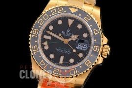 0 0 0 0 0 RLGF00601W KF 18K Thick Wrapped GMT 116718LN YG/YG Black SH 3186 CHS 