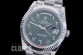 R40DDS00247R GMF Daydate 40mm 228239 904 Steel SS/SS Fluted Mint Green Arabic Special Edition A-2836