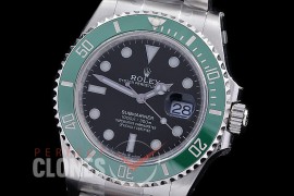 0 0 0 0 0 RLS-41-0022 Clean-F 904L Steel 2020 41mm Submariner 126610LV SS/SS Black VR 3235 