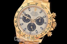 0 0 0 RLDF-4130-845W QF V3 904L Steel Daytona 116508 YG/YG Gold Sticks 4130 Superclone - 72 Hours Power Reserve Movement / Extra Weighted 