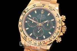 0 0 0 RLDF-4130-846W QF V3 904L Steel Daytona 116508 YG/YG 50th Anniversary Green Sticks 4130 Superclone - 72 Hours Power Reserve Movement / Extra Weighted 