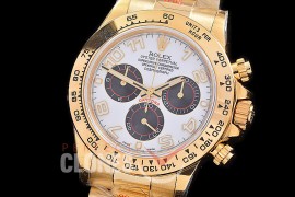 0 0 0 RLDF-4130-876 QF V2 904L Steel Daytona 116508 YG/YG White Numerals 4130 Superclone - 72 Hours Power Reserve Movement 