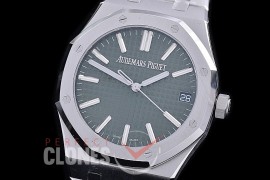 AP15510-015 ZF AP15510ST 50th Anniversary Royal Oak Automatic SS/SS Khaki Green Asian Clone Calibre 4302 28800bph