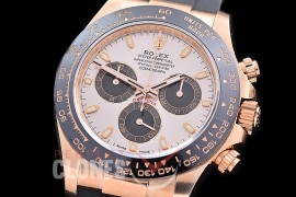 0 0 0 RLDFR-4130-200R Gold-F 904L Steel Daytona 116515LN RG/CER/RU Silver Sticks 4130 Superclone - 72 Hours Power Reserve Movement / New Age Thick Nano-Plated