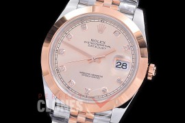 R41DJTR-3235-515S GSF Datejust 41mm 126331 SS/RG Smooth/Jubilee Rose Gold Diam VR 3235 Extra Weighted Casework