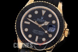 RYM-42-902W KF 18K Champagne Gold Thick Wrapped 904 Steel 226658 Yachtmaster Men YG/RU Black VR 3235 - Extra Weighted 