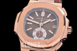 PP-5980-123L PPF Nautilus 5980 Chronograph RG/LE Brown Asian Clone Calibre CH28-520 C 