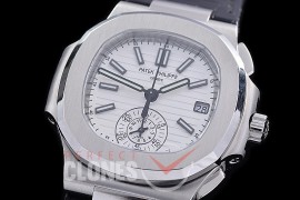 PP-5980-101L PPF Nautilus 5980 Chronograph SS/LE White Asian Clone Calibre CH28-520 C