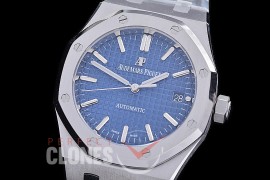 0 0 0 AP15450-704 ZF AP15450 Royal Oak Mid Ladies Automatic SS/SS Blue Asian Clone 3120