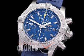 BLSA-43-104R ANF/OXF Avenger Chronograph 43 SS/RU Blue Sticks A-7750