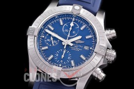 BLSA-43-103R ANF/OXF Avenger Chronograph 43 SS/RU Blue Sticks A-7750