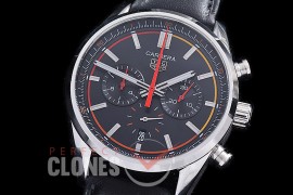 TGCC-42-112L Carrera Classic Chronograph SS/LE Black OS 20 Qtz 