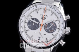 TGCC-42-107 Carrera Classic Chronograph SS/SS White OS 20 Qtz 