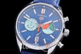 TGCC-42-118L Carrera Classic Chronograph SS/LE Blue OS 20 Qtz 