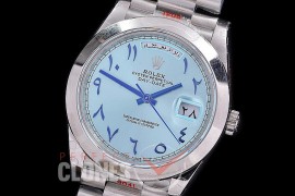 R40DDS00248S GMF Daydate 40mm 228239 904 Steel SS/SS Smooth Bez Ice Blue Arabic Special Edition A-2836