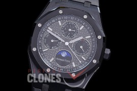 0 AP26579-001 Royal Oak 26579CE Perpetual Calender CER/CER Black Miyota 9100 Calender 