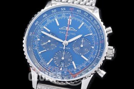 0 0 0 0 0 0 BLNVC-41-019M ANF/OXF Navitimer 41mm Chronograph SS/ME Blue Sticks A-7750 28800