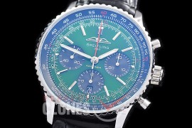 0 0 0 0 0 0 BLNVC-41-020L ANF/OXF Navitimer 41mm Chronograph SS/LE Green Sticks A-7750 28800 