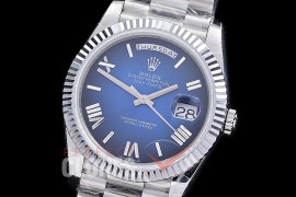 R40DDS10038 228239 Daydate 40mm SS/SS Blue Ombre Roman A-2836 