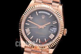 0.0 0 0 0 R40DDR00329 BPF Extra Weighted Daydate 40mm 228235 904 Steel RG/RG Fluted Bez Slate Ombre Roman A-2836