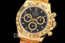 0 0 0 RLDF-126508-152 QF 904L Steel Daytona 126508 YG/YG Black Sticks 4131 Superclone - 72 Hours Power Reserve Movement 