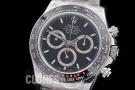 0 0 0 0 RLDS-126500-112 QF 904L Steel Daytona 126500LN SS/SS Black Sticks 4131 Superclone - 72 Hours Power Reserve Movement 