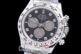 0 0 0 0 RLDS-126509-162W QF 904L Steel Daytona 126506 SS/SS Black Diamonds 4131 Superclone - 72 Hours Power Reserve Movement / Extra Weighted