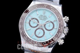 0 0 0 0 RLDS-126506-102W QF 904L Steel Daytona 126506 SS/SS Ice Blue Baguet Sticks 4131 Superclone - 72 Hours Power Reserve Movement / Extra Weighted