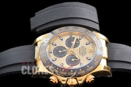 0 0 0 RLDF-4130-965R ZF 904L Steel Daytona 116518LN YG/CER/RU Gold Sticks 4130 Superclone - 72 Hours Power Reserve Movement