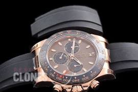 0 0 0 RLDFR-4130-966R ZF 904L Steel Daytona 116515LN RG/CER/RU Havanna Brown Sticks 4130 Superclone - 72 Hours Power Reserve Movement