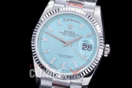 0.0 0 0 0 R40DDS00338S BPF V2 Extra Weighted Daydate 40mm 228239 904 Steel SS/SS Fluted Bez Ice Blue Glazier SH 3255