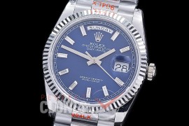 0.0 0 0 0 R40DDS00337S BPF V2 Extra Weighted Daydate 40mm 228239 904 Steel SS/SS Fluted Bez Blue Glazier SH 3255