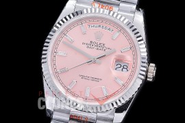 0.0 0 0 0 R40DDS00336 BPF V2 Extra Weighted Daydate 40mm 228239 904 Steel SS/SS Fluted Bez Pink Glazier A-2836