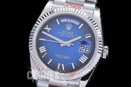 0.0 0 0 0 R40DDS00327S BPF Extra Weighted Daydate 40mm 228239 904 Steel SS/SS Fluted Bez Blue Ombre Roman SH 3255