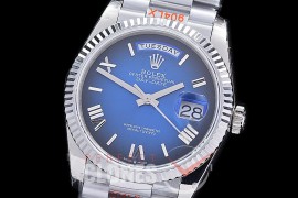 0.0 0 0 0 R40DDS00327 BPF Extra Weighted Daydate 40mm 228239 904 Steel SS/SS Fluted Bez Blue Ombre Roman A-2836