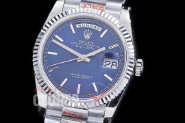 0.0 0 0 0 0 0 R36DDS00303S BPF Extra Weighted Daydate 40mm 128239 904 Steel SS/SS Fluted Bez Blue Sticks SH 3255