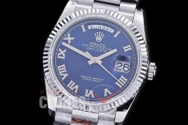 0.0 0 0 0 0 0 R36DDS00323S BPF Extra Weighted Daydate 40mm 128239 904 Steel SS/SS Fluted Bez Blue Roman SH 3255