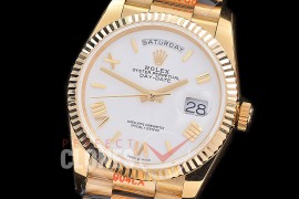0.0 0 0 0 0 0 R36DDF00326 BPF Extra Weighted Daydate 40mm 128238 904 Steel YG/YG Fluted Bez White Roman A-2836