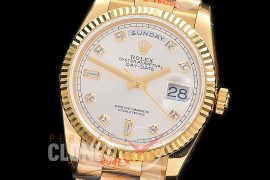 0.0 0 0 0 0 0 R36DDF00311S BPF Extra Weighted Daydate 40mm 128238 904 Steel YG/YG Fluted Bez Silver Diamonds SH 3255