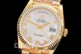 0.0 0 0 0 0 0 R36DDF00321S BPF Extra Weighted Daydate 40mm 128238 904 Steel YG/YG Fluted Bez White Roman SH 3255